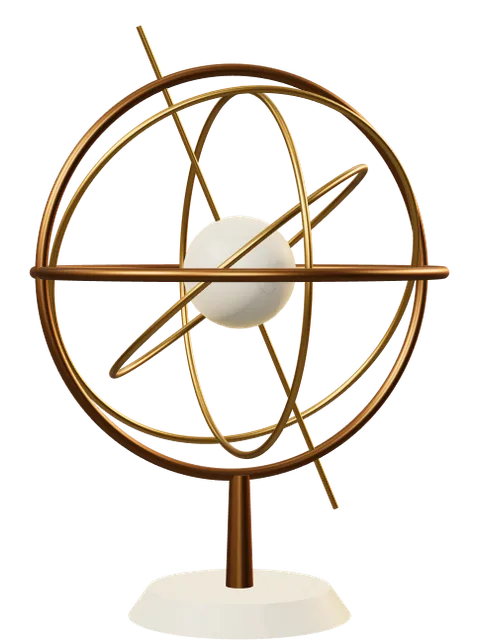 armillary sphere, sculpted in bronze