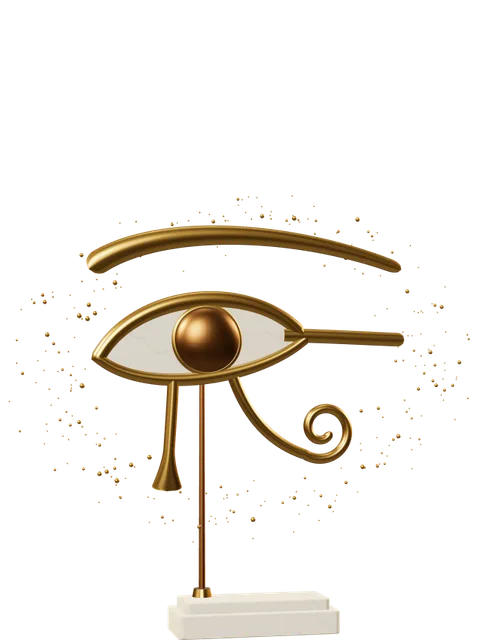 Eye of Horus, sculpted in gold